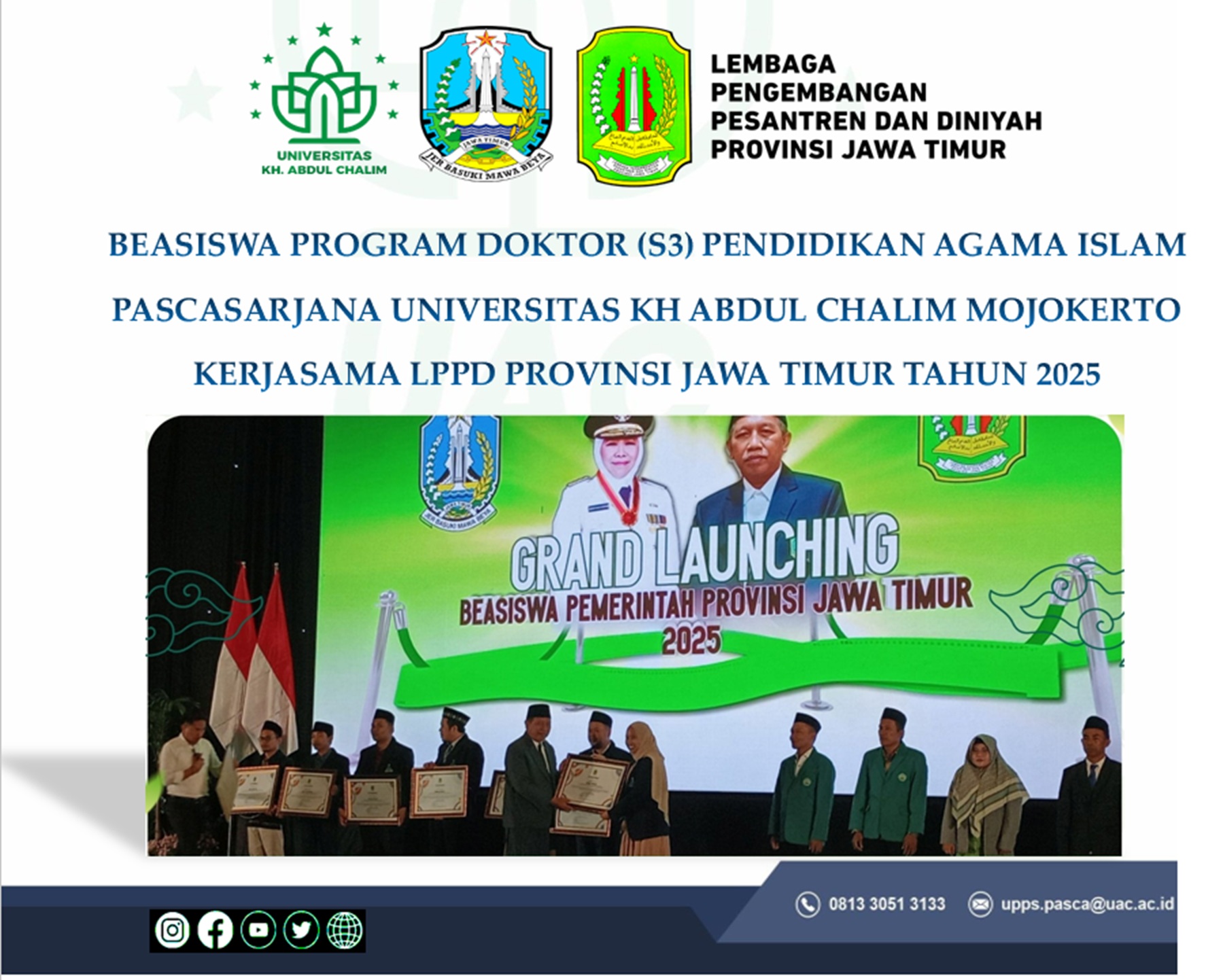BEASISWA DOKTOR (S3) PAI MITRA LPPD PROVINSI JAWA TIMUR 2025 di UAC MOJOKERTO