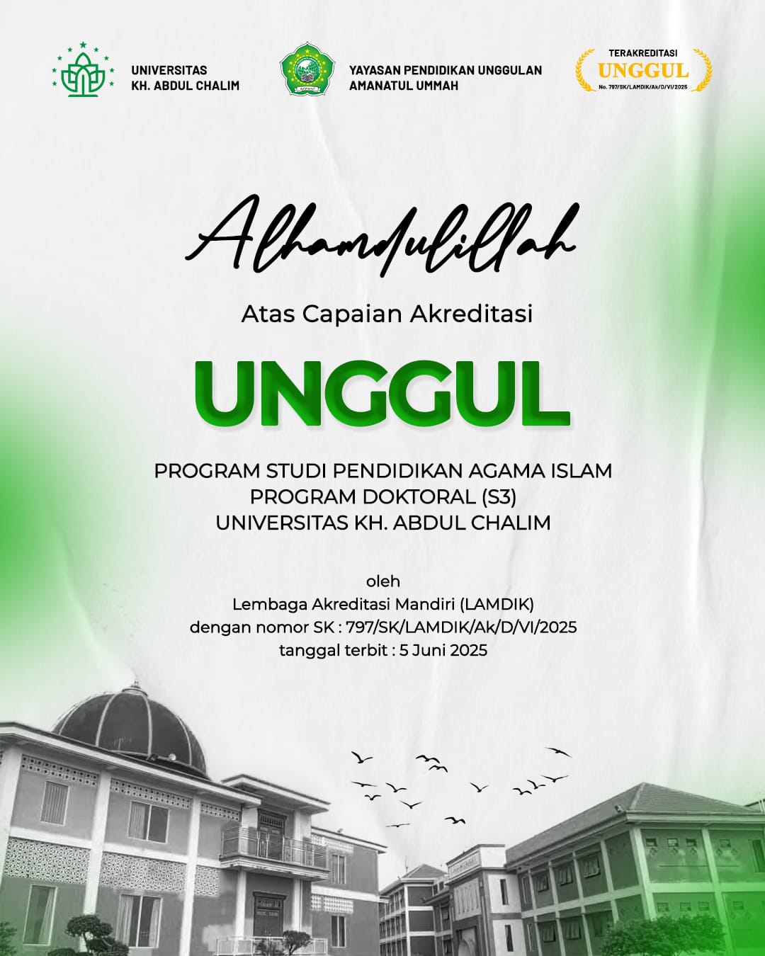 Akreditasi Unggul, Program Doktoral PAI UAC Buktikan Kualitas